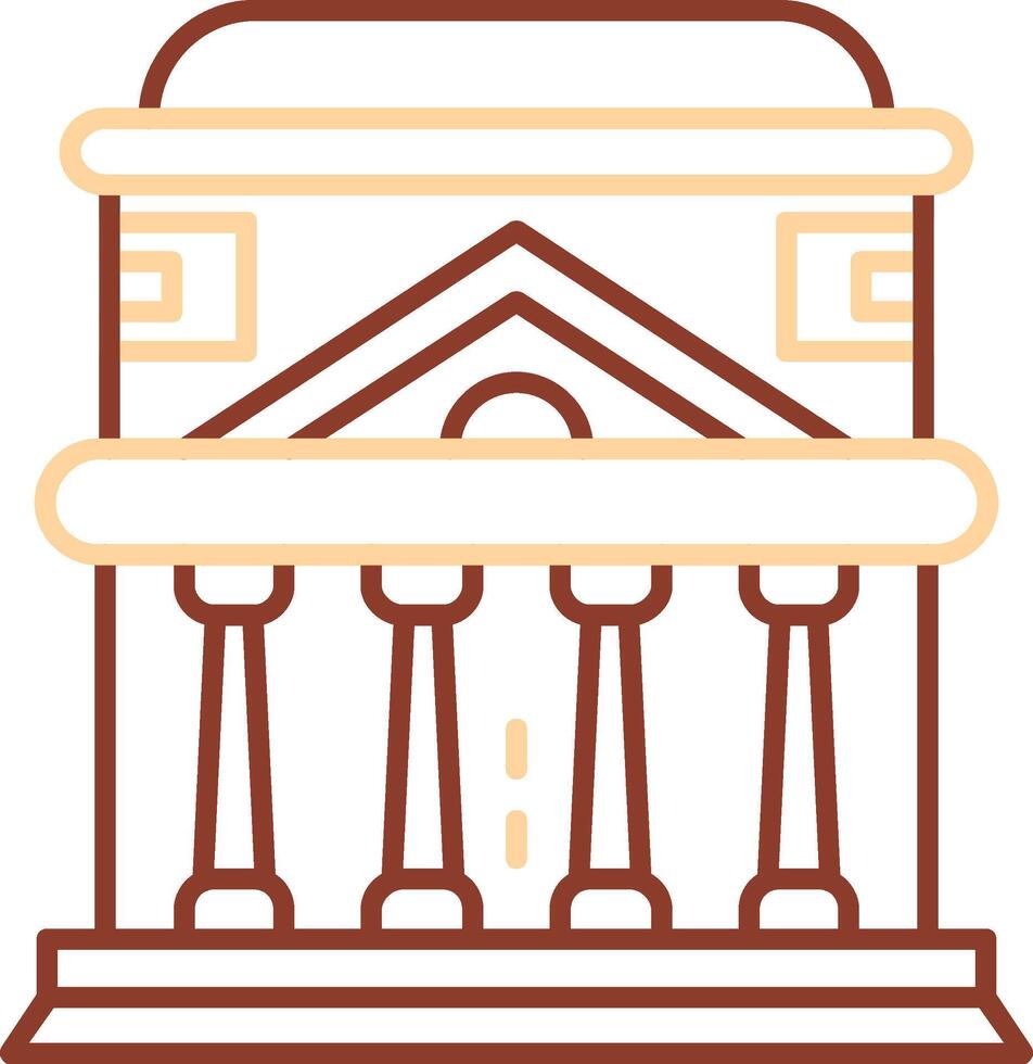 Pantheon Line Two Color Icon vector