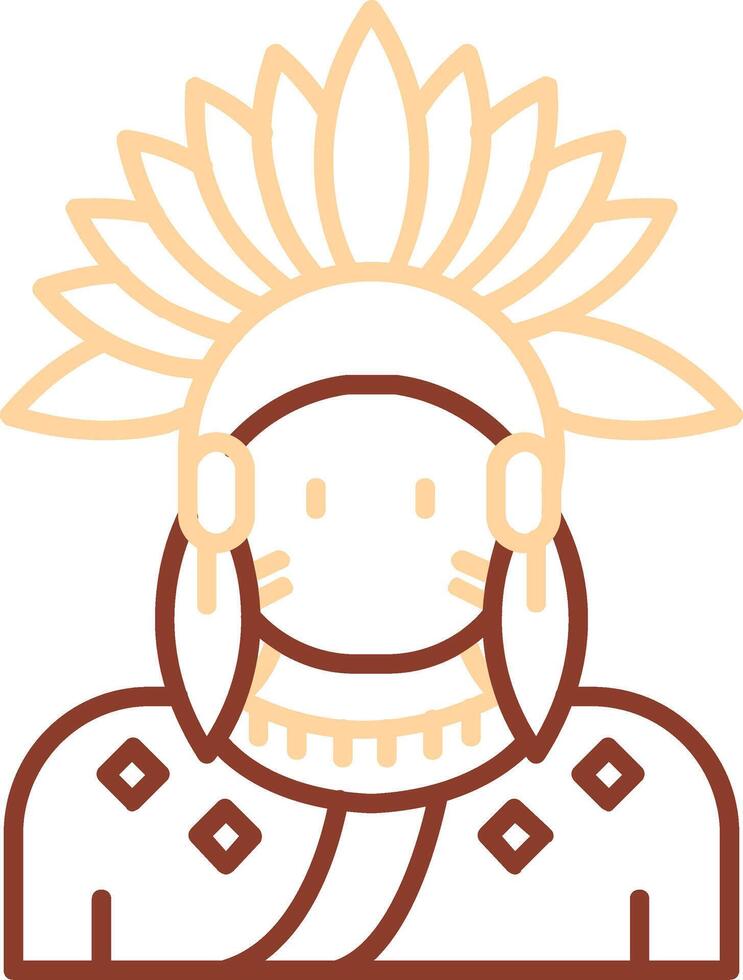 Indian Line Two Color Icon vector