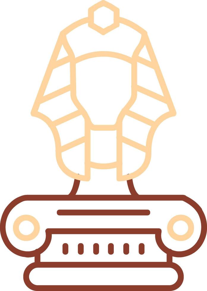 Sculputure Line Two Color Icon vector