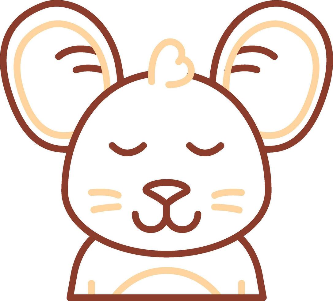 Relieved Line Two Color Icon vector