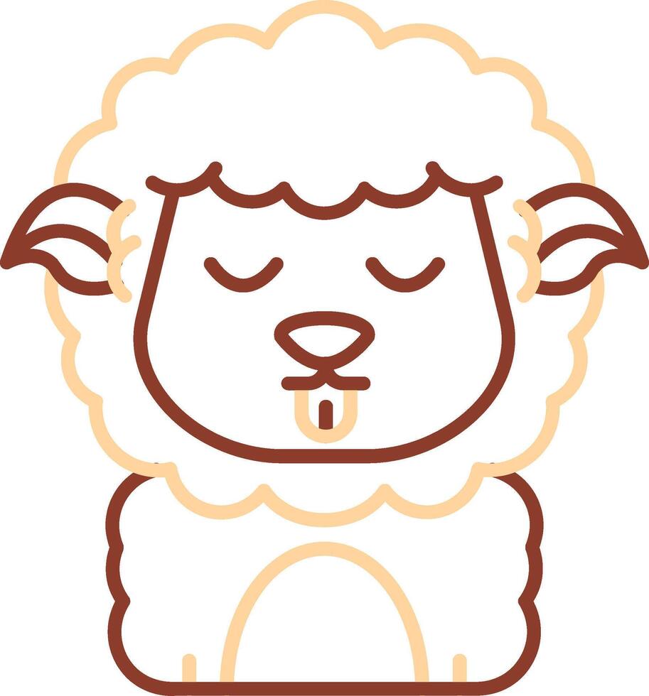 Cute Line Two Color Icon vector