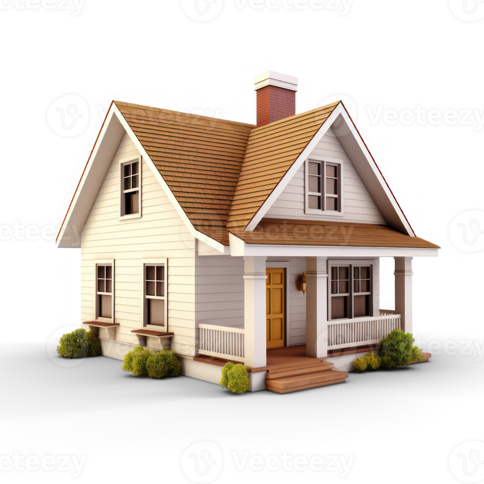 ai gegenereerd huis Aan transparant achtergrond png