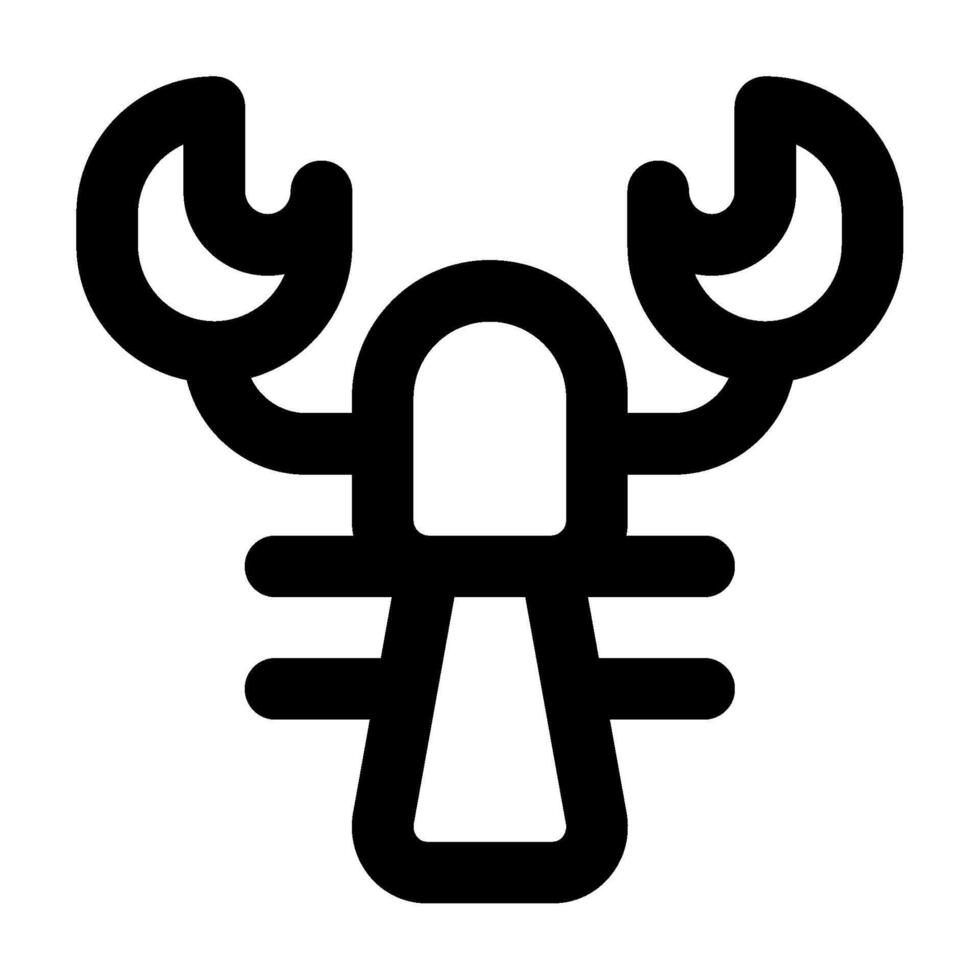 Lobster Icon Food and Beverages for Web, app, uiux, infographic, etc vector