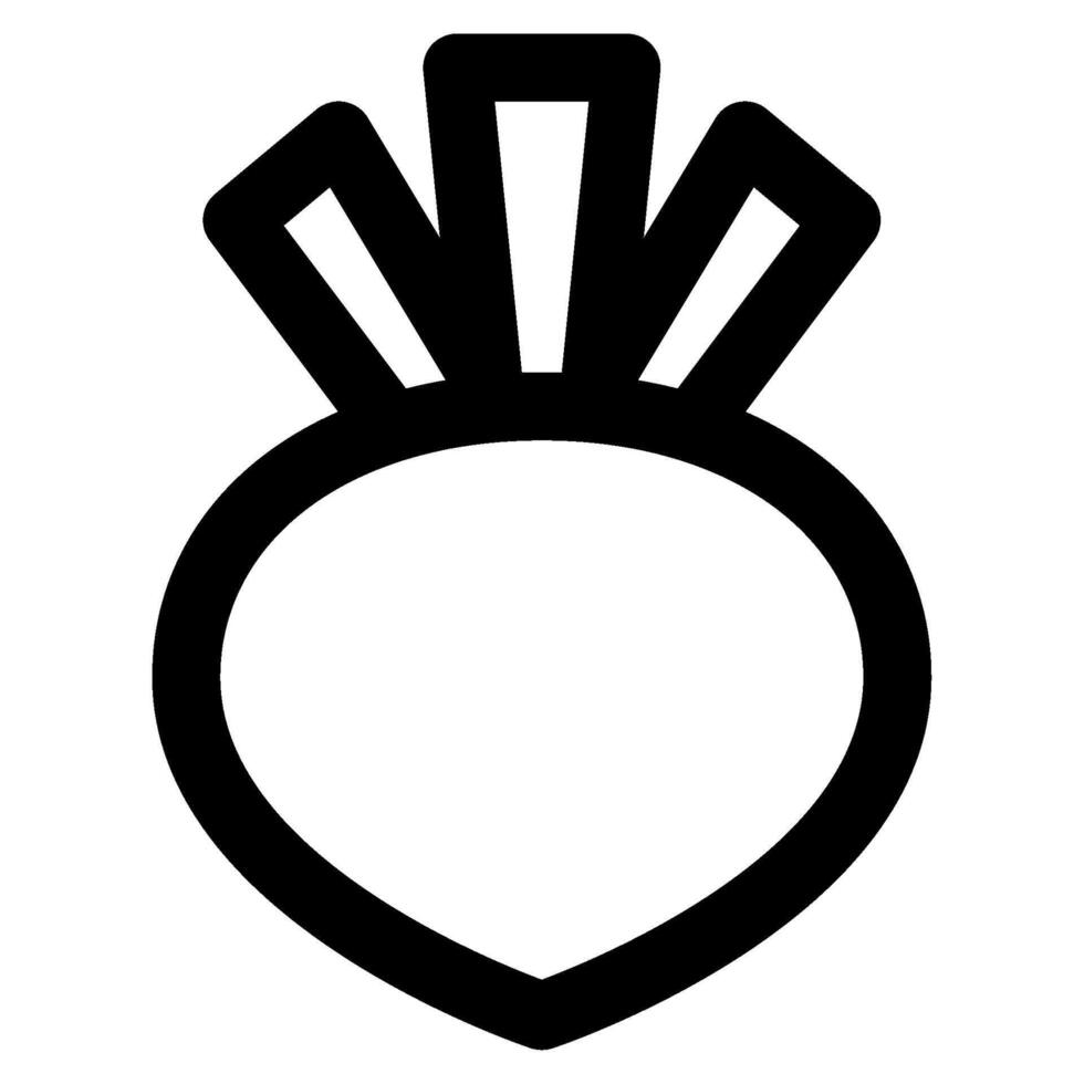 Radish Icon Food and Beverages for Web, app, uiux, infographic, etc vector