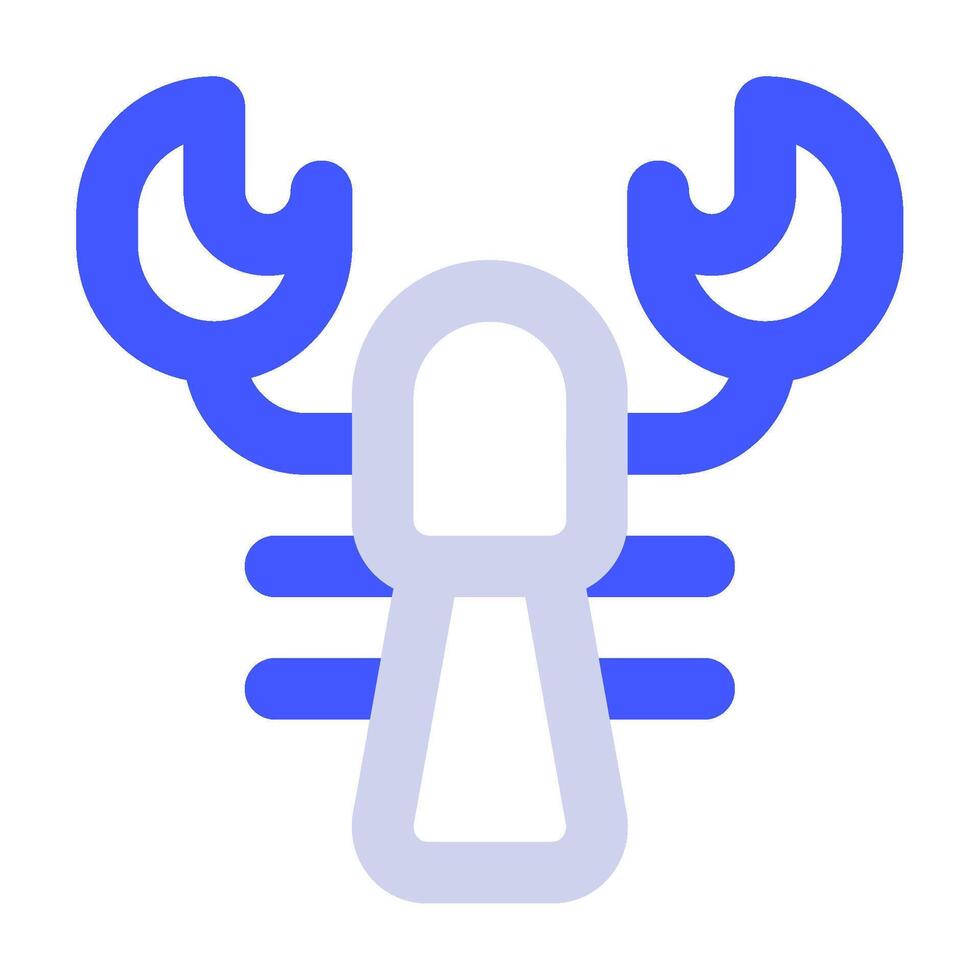 Lobster Icon Food and Beverages for Web, app, uiux, infographic, etc vector