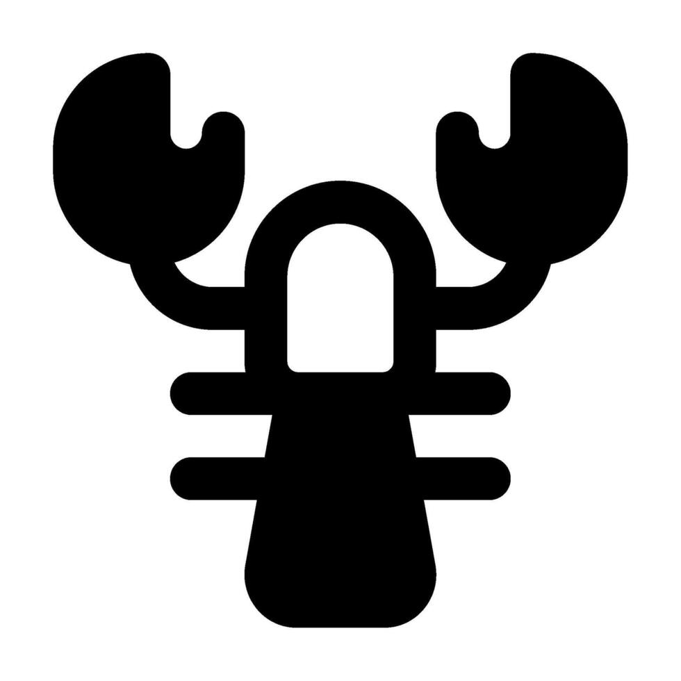 Lobster Icon Food and Beverages for Web, app, uiux, infographic, etc vector