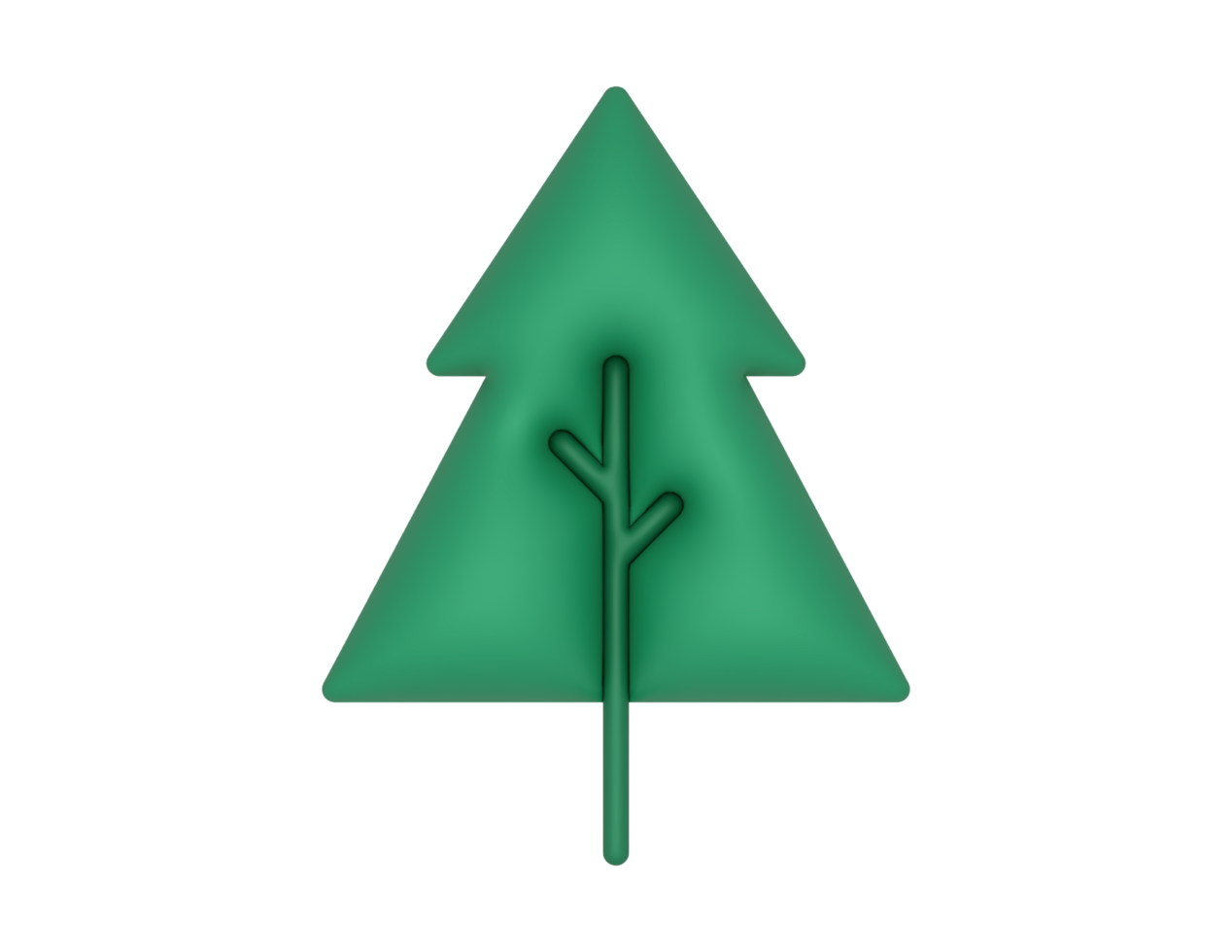 a 3d Pine Tree on a transparent background png