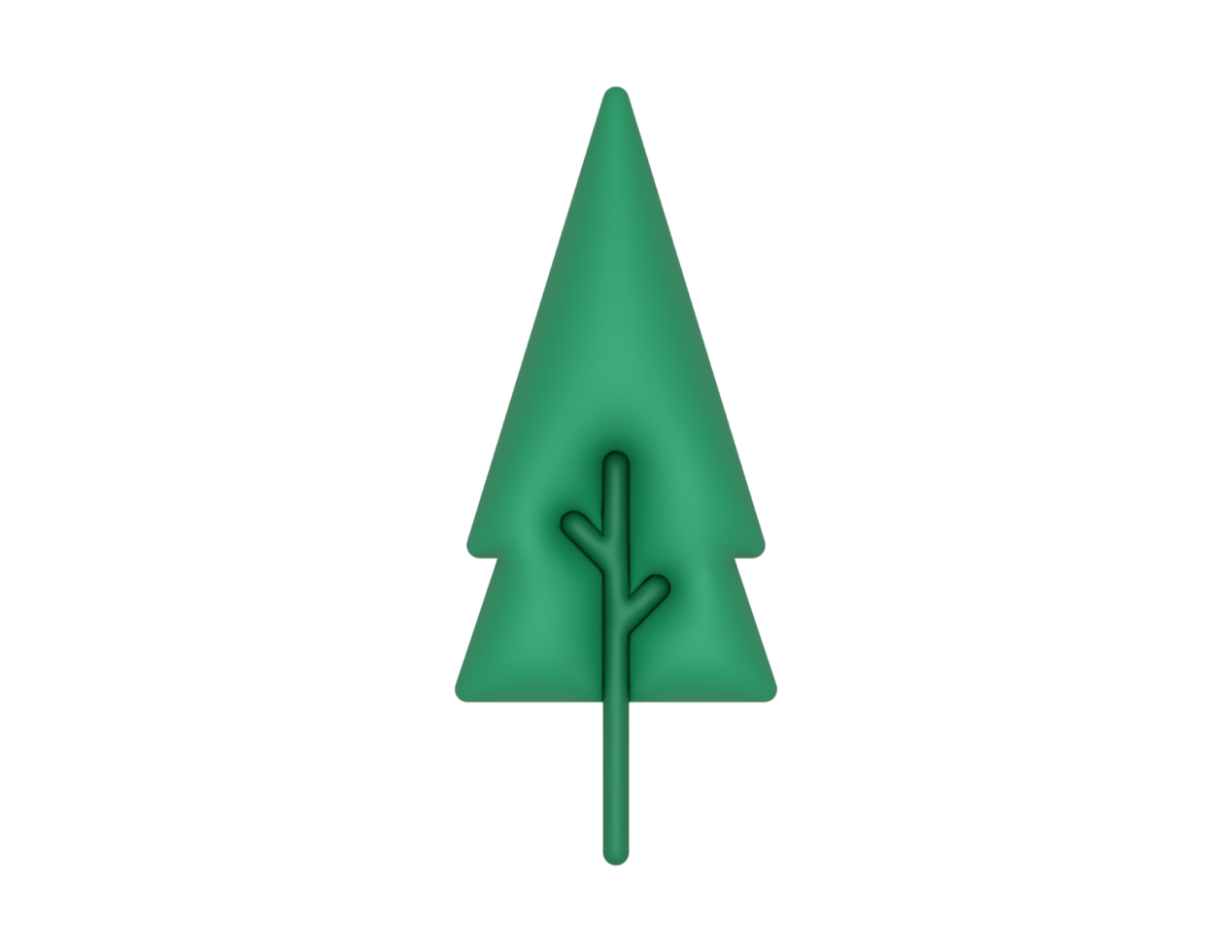 a 3d Pine Tree on a transparent background png