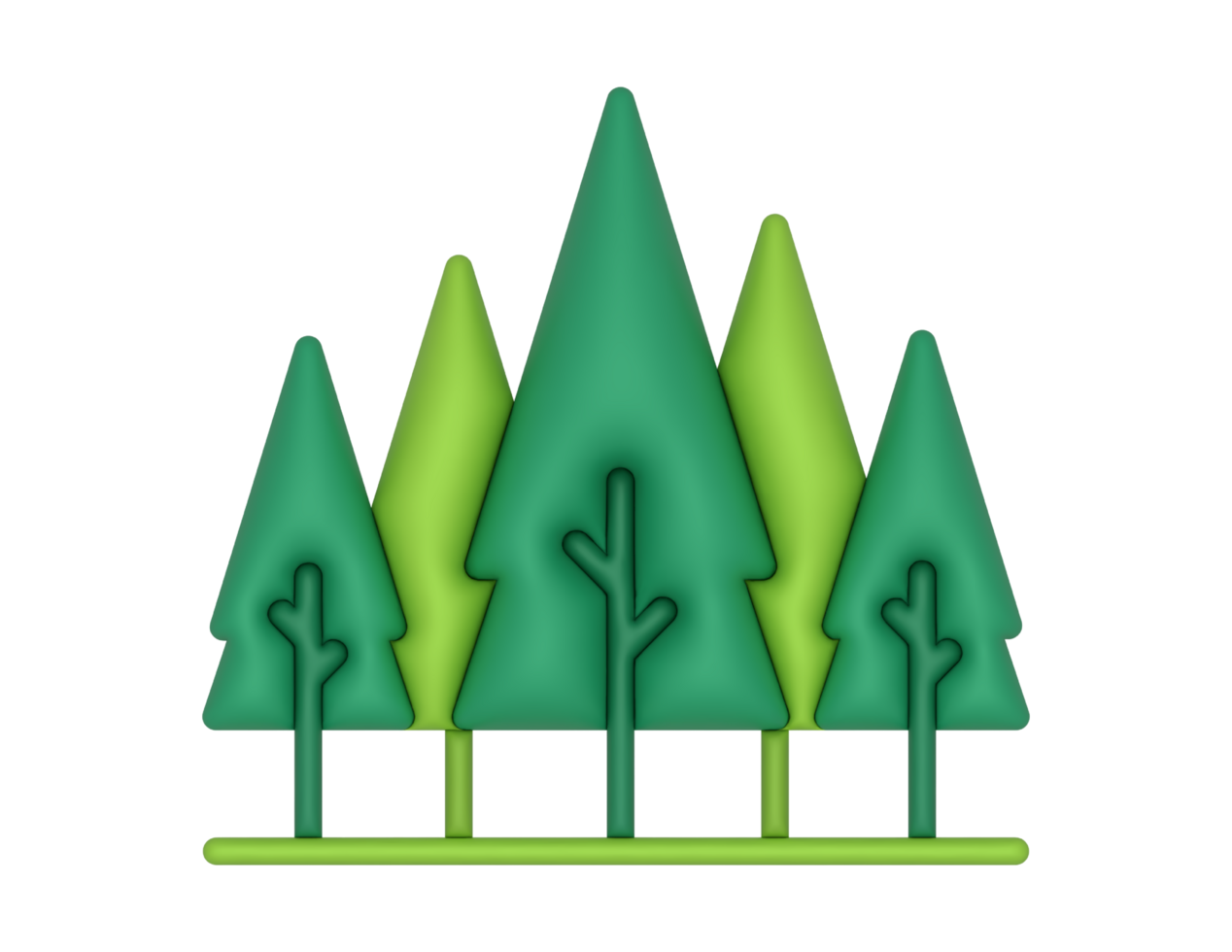 a 3d Pine Tree on a transparent background png