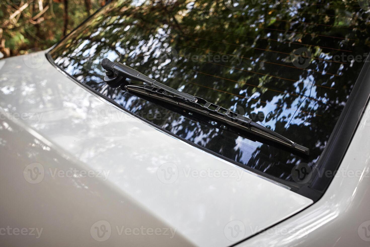 Car wipers and window. Modern city sport car wipers wallpaper photo