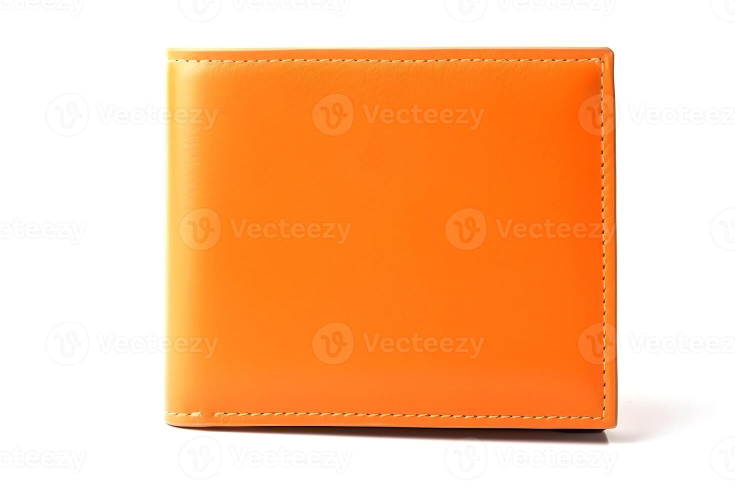 AI generated leather wallet isolated on white background, neural network generated image photo