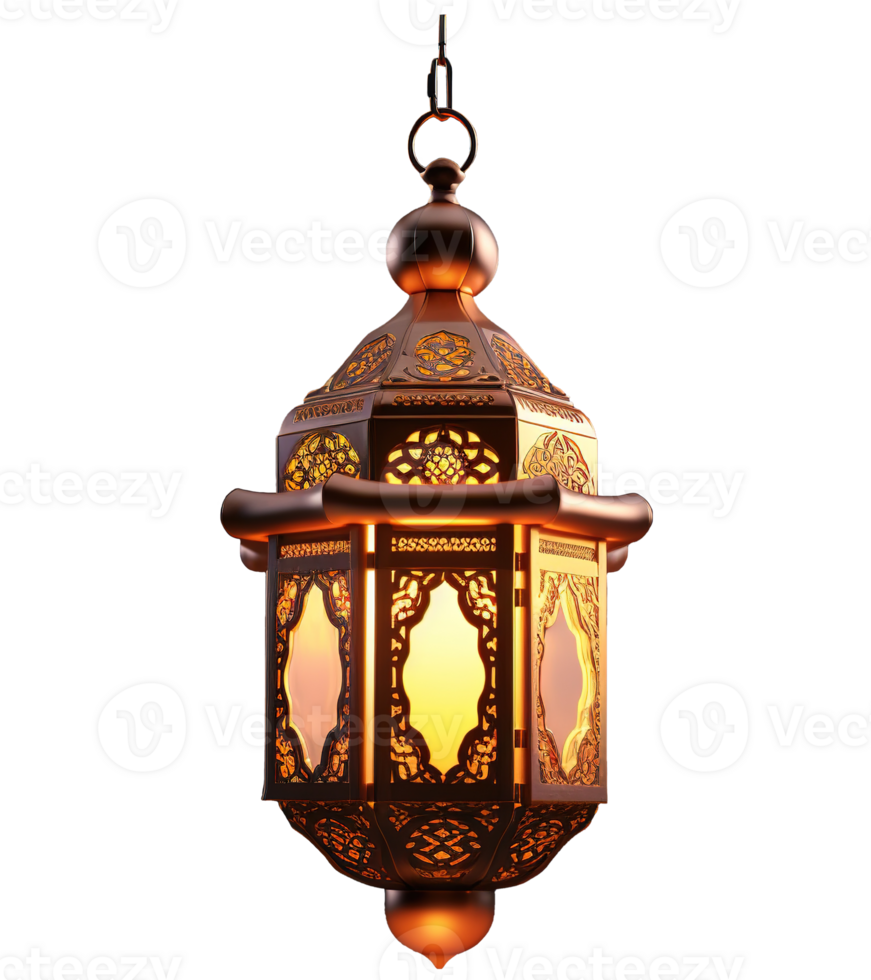 AI generated illustration of hanging arabic lantern ai generated png