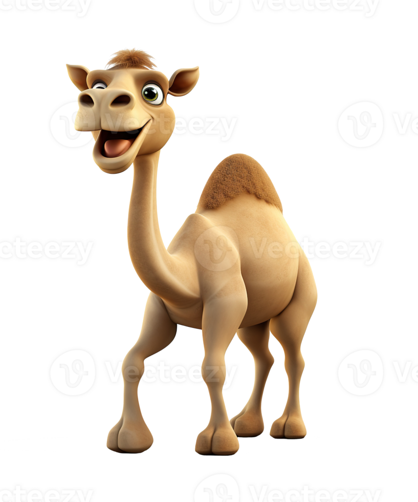 AI generated illustration of cute camel cartoon ai generated png