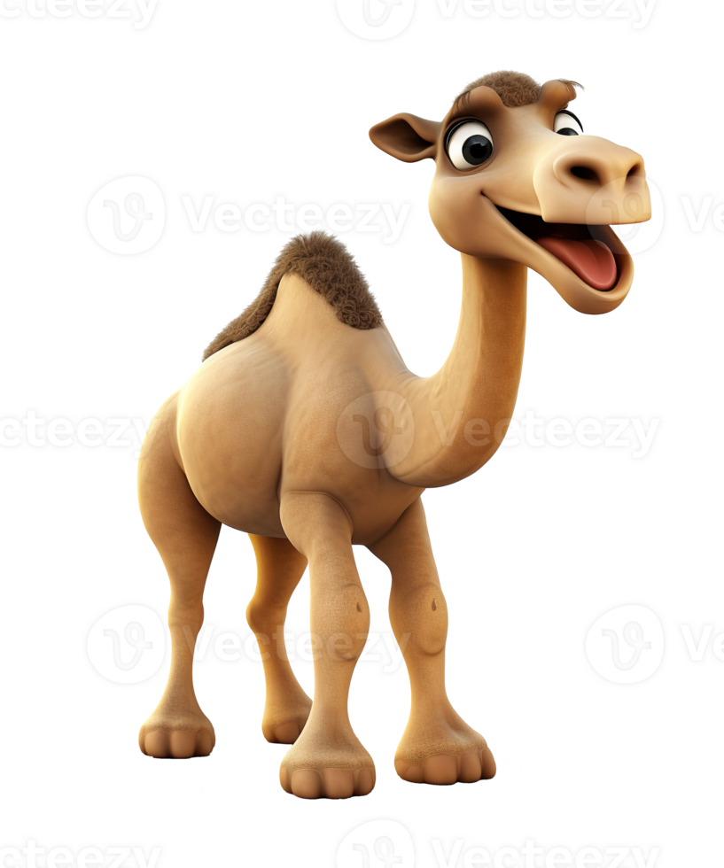 AI generated illustration of cute camel cartoon ai generated png