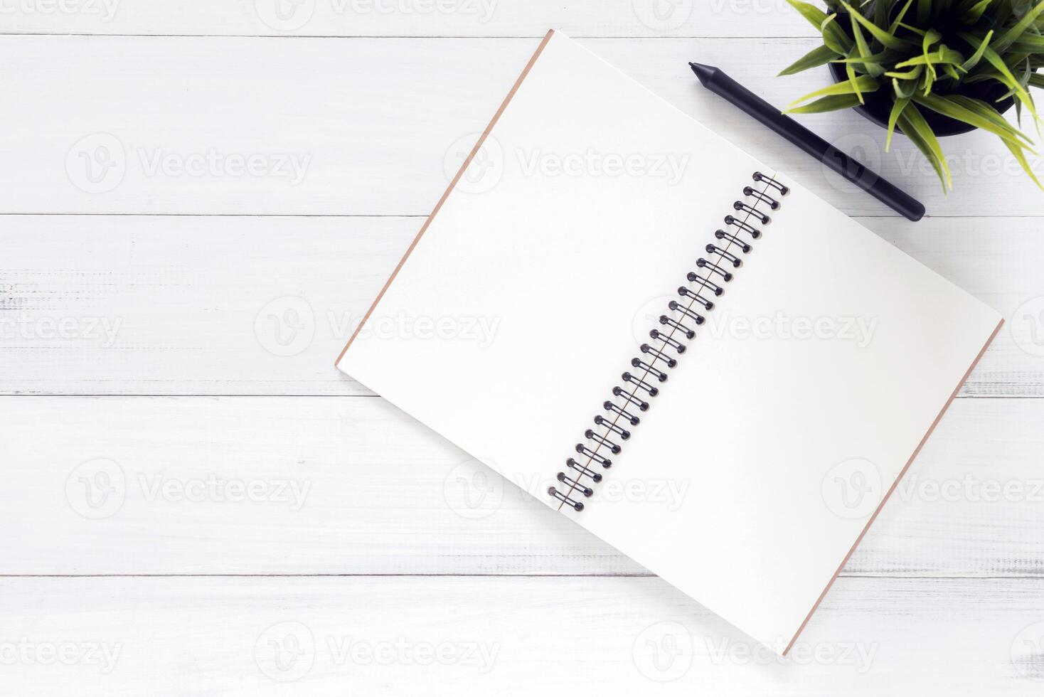 Empty notebook mockup template for banners and other design purposes, empty blank papers photo