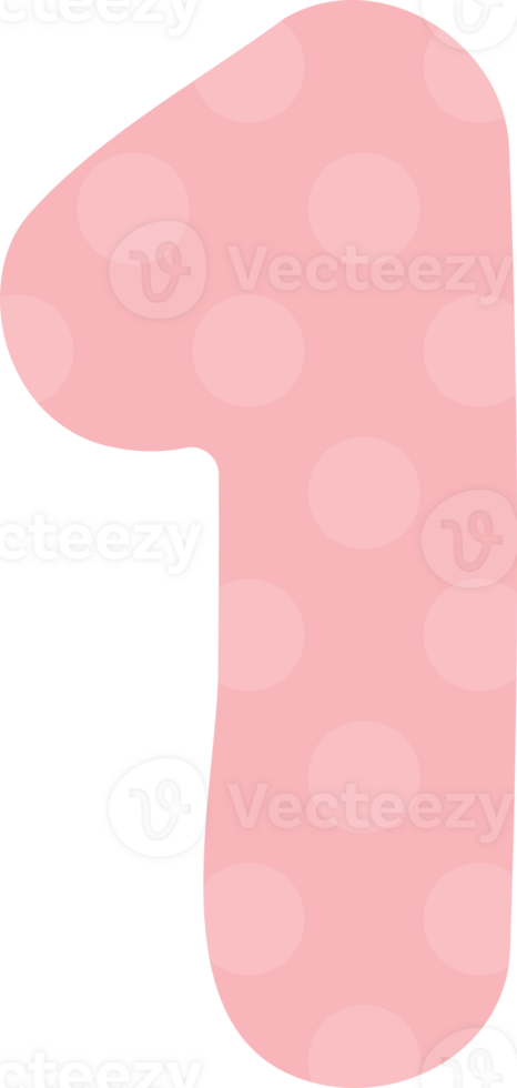 Colorful and playful number cartoon illustration for kids. png