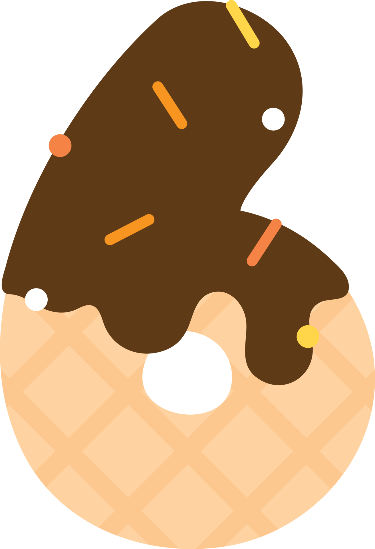 cute-and-playful-chocolate-ice-cream-cartoon-number-for-kids-37830468-png