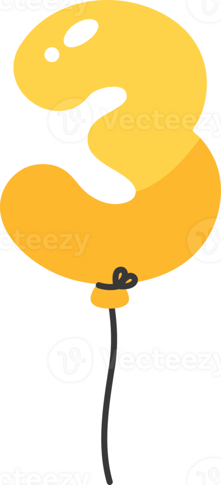 Colorful and playful number cartoon illustration for kids. png