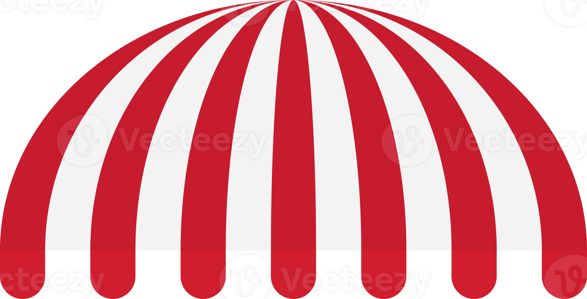 Red and white striped shop awning. Flat design illustration. png