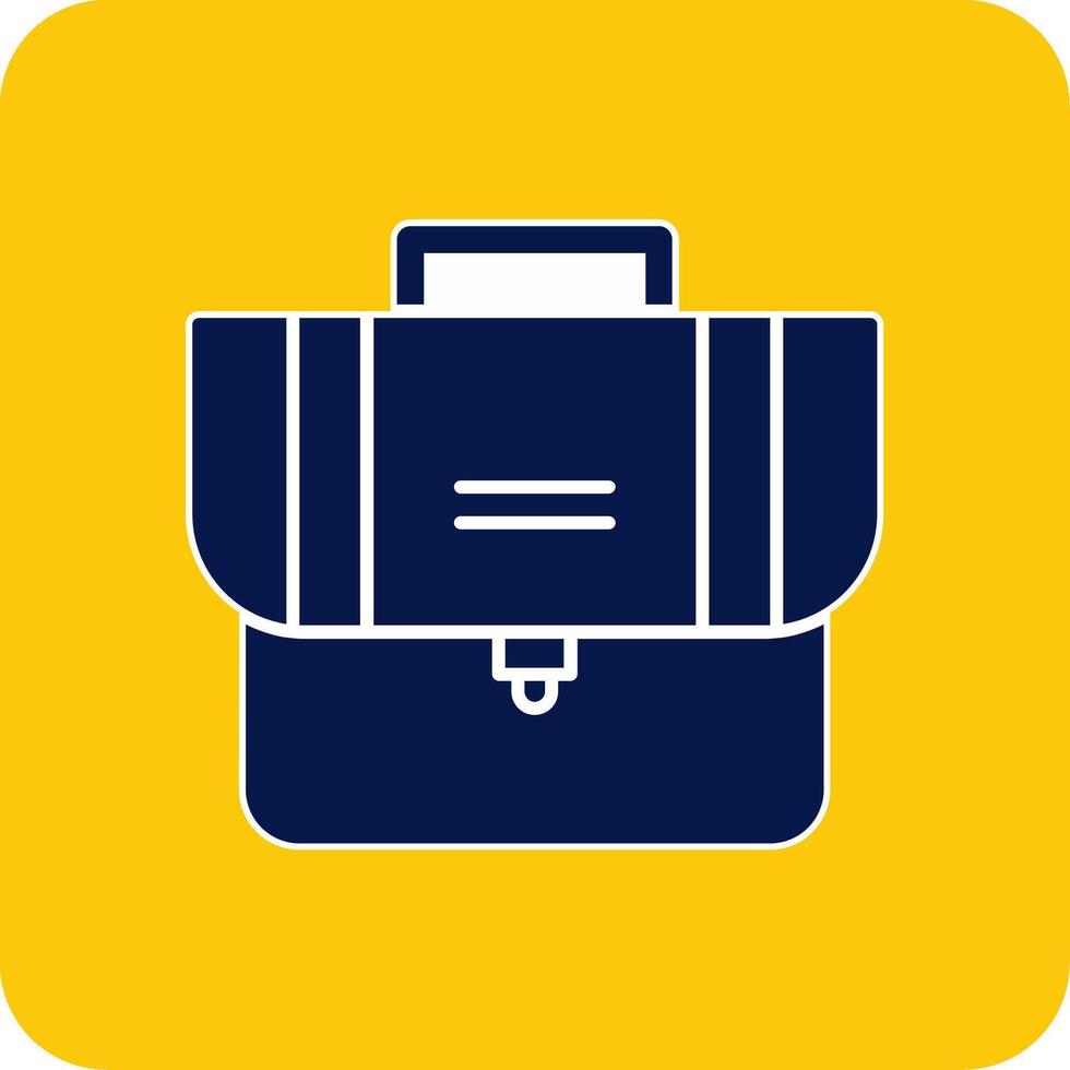 Suitcase Glyph Square Two Color Icon vector