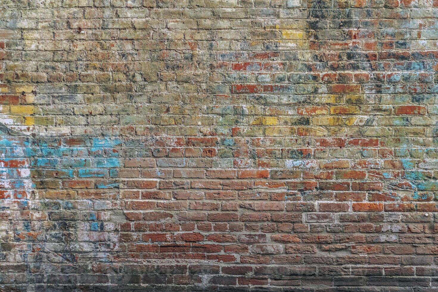 Brick wall pattern background, brick house walls texture photo