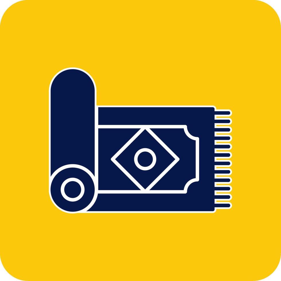 Carpet Glyph Square Two Color Icon vector