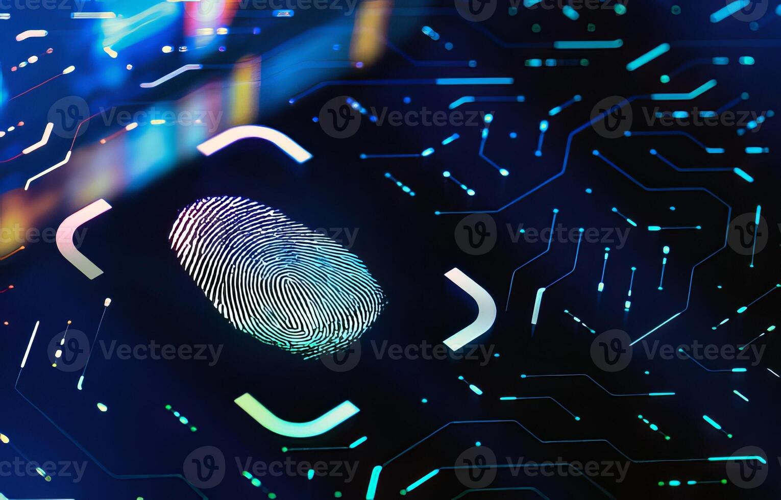 Fingerprint identity verification concept, biometric, security background photo