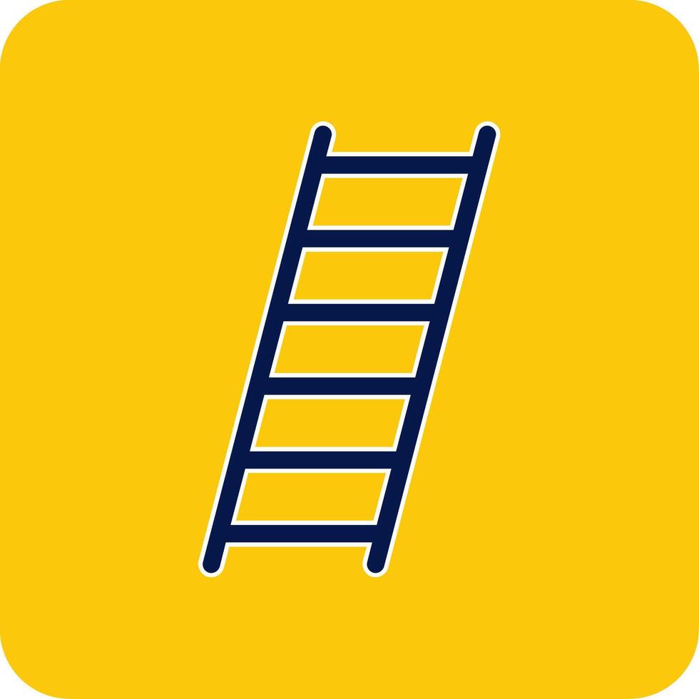 Ladder Glyph Square Two Color Icon vector