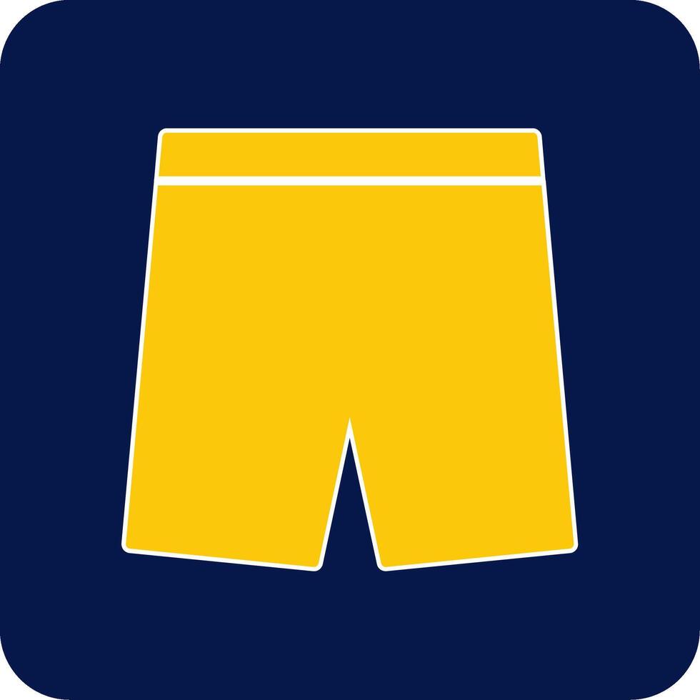 Shorts Glyph Square Two Color Icon vector