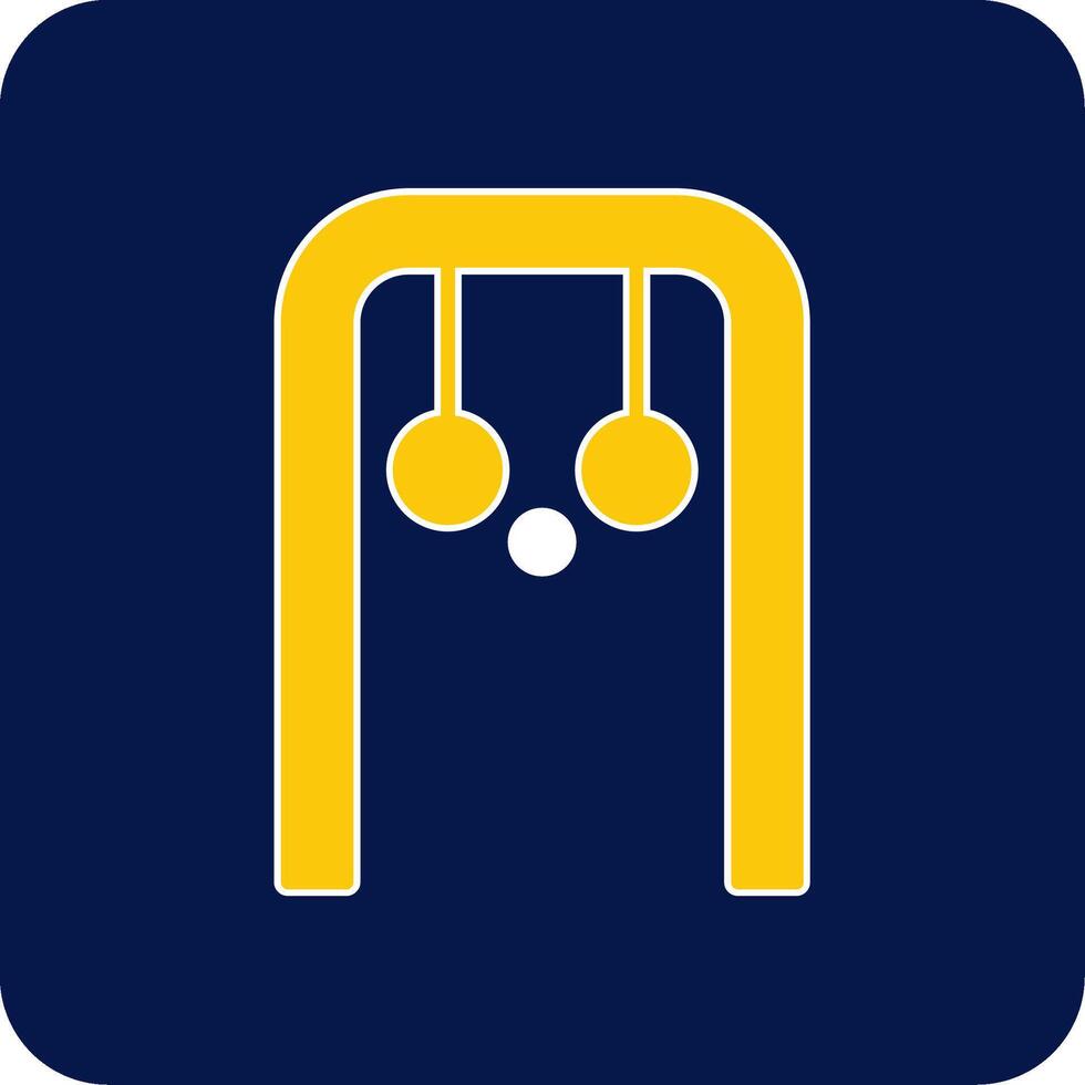 Gymnastic Rings Glyph Square Two Color Icon vector