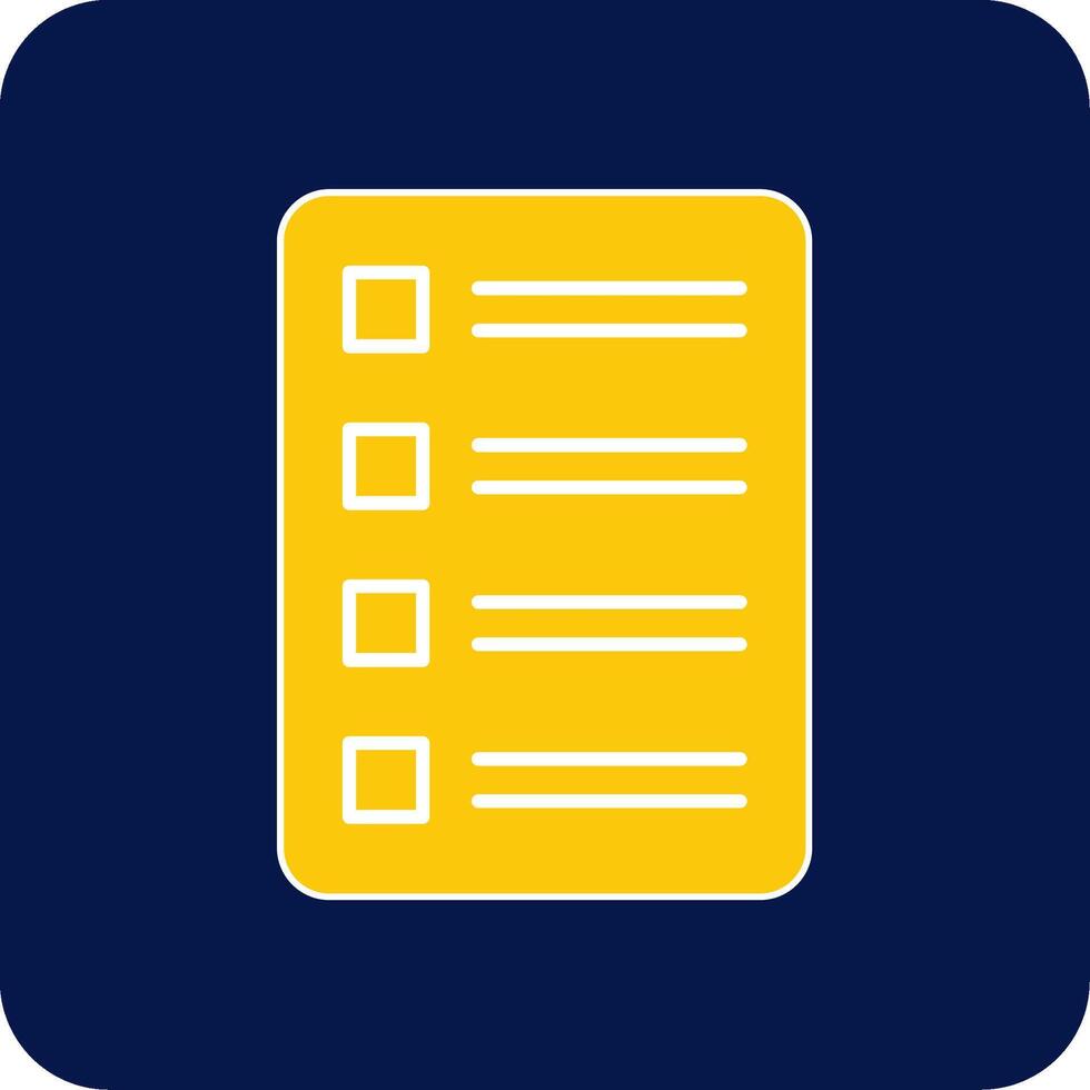 Task List Glyph Square Two Color Icon vector