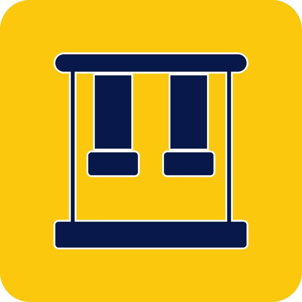 Trapeze Glyph Square Two Color Icon vector