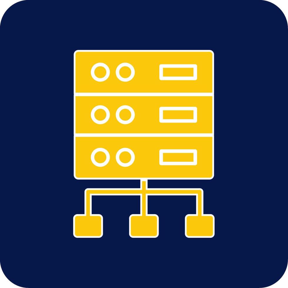 Structured Data Glyph Square Two Color Icon vector