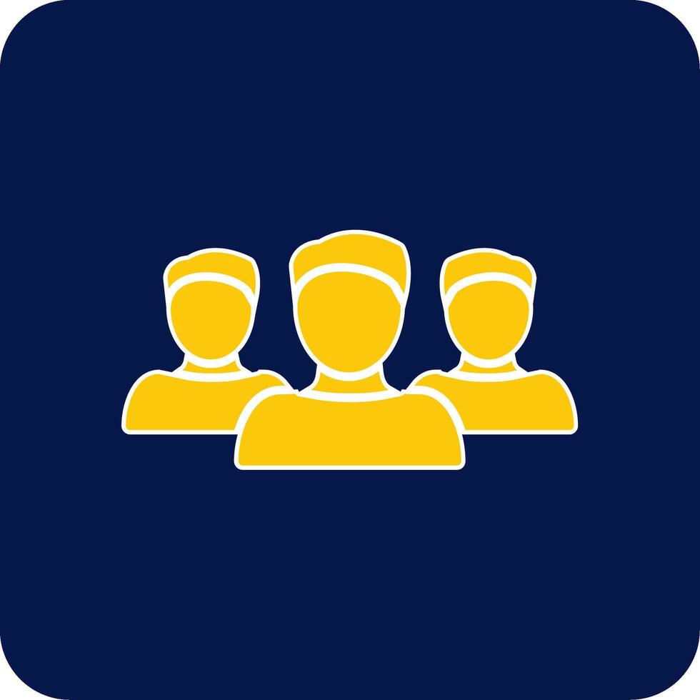 Forum Glyph Square Two Color Icon vector