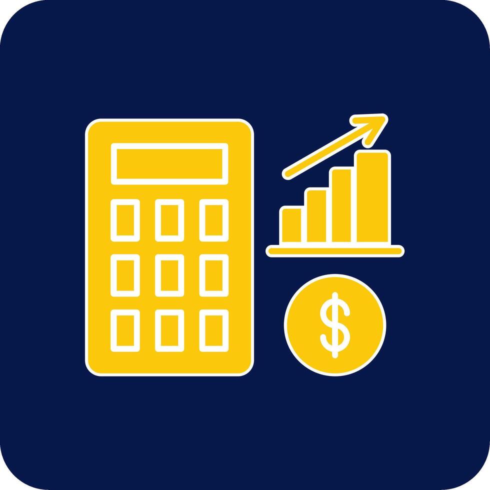 Accounting Glyph Square Two Color Icon vector