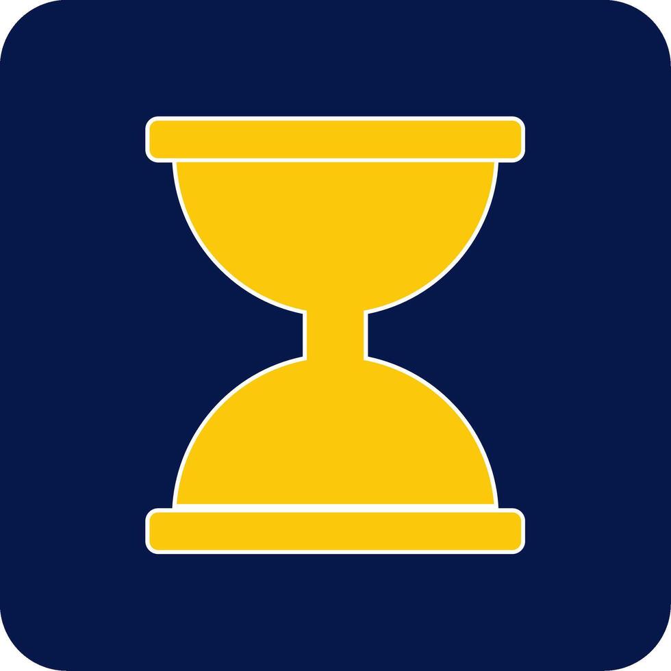 Hourglass Glyph Square Two Color Icon vector