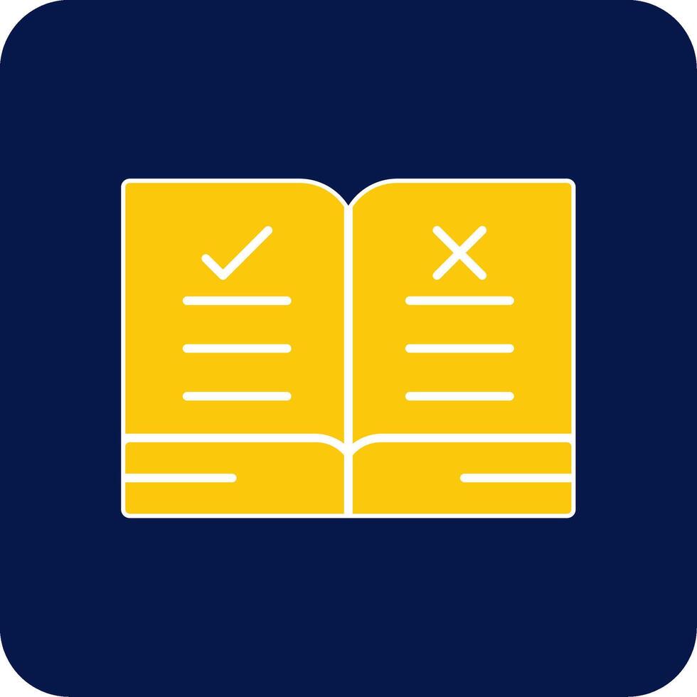 Guidelines Glyph Square Two Color Icon vector