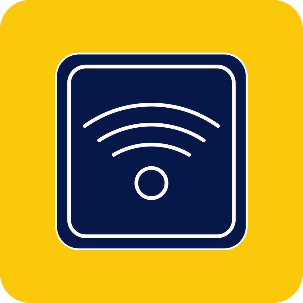 Wifi Glyph Square Two Color Icon vector