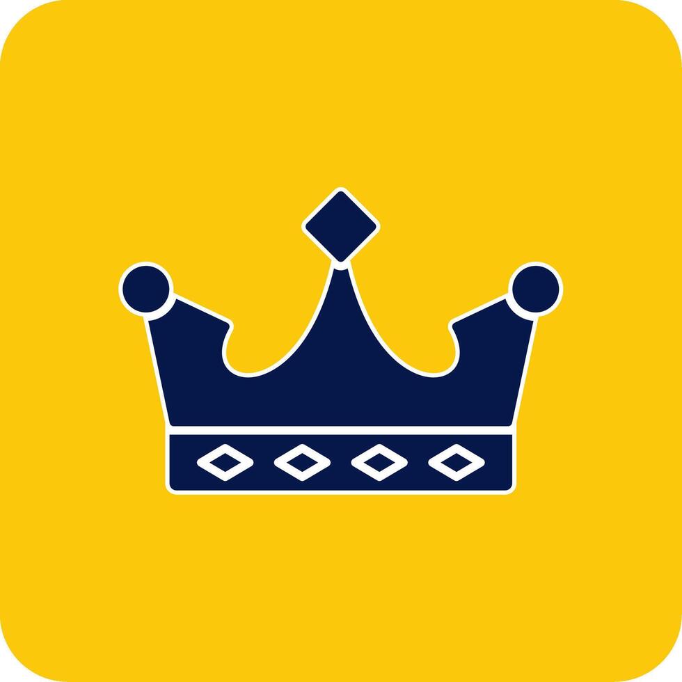 King Glyph Square Two Color Icon vector