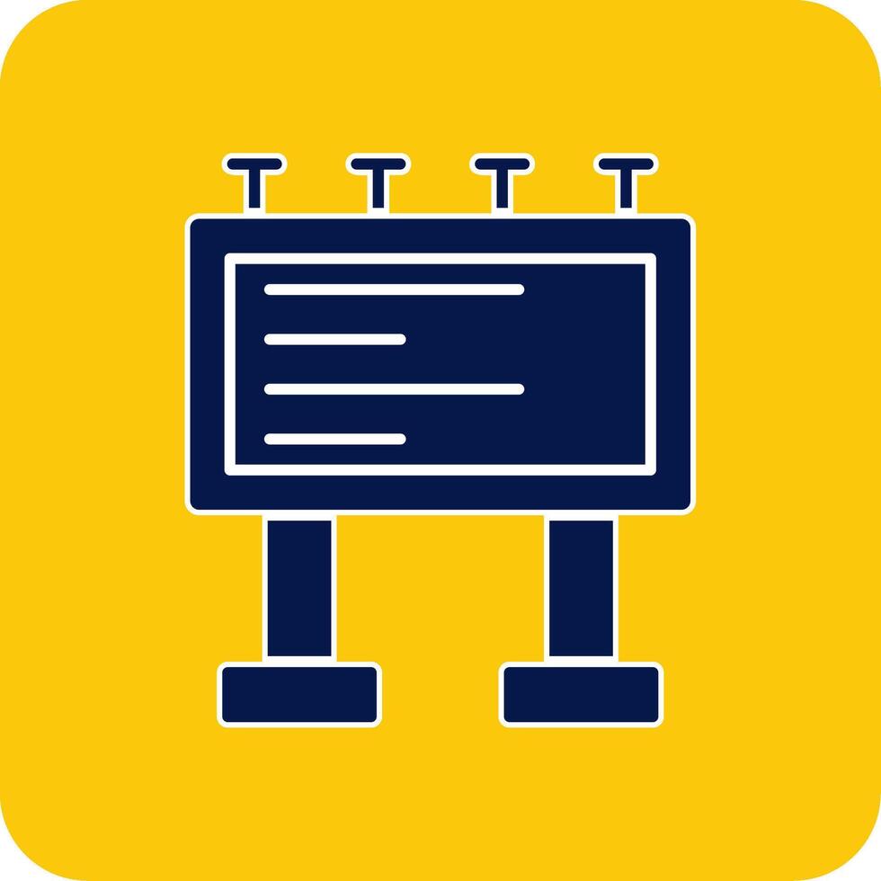 Billboard Glyph Square Two Color Icon vector