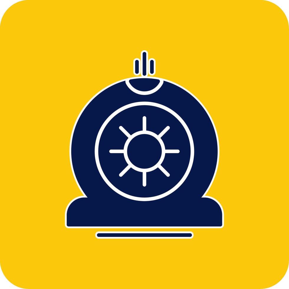 Flat Tire Glyph Square Two Color Icon vector