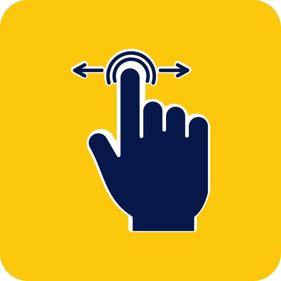 Swipe Glyph Square Two Color Icon vector