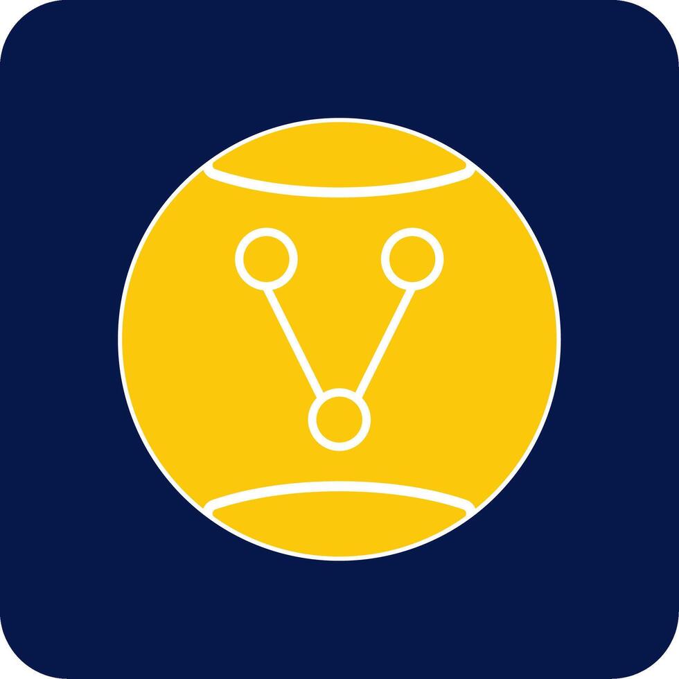 Share Option Glyph Square Two Color Icon vector