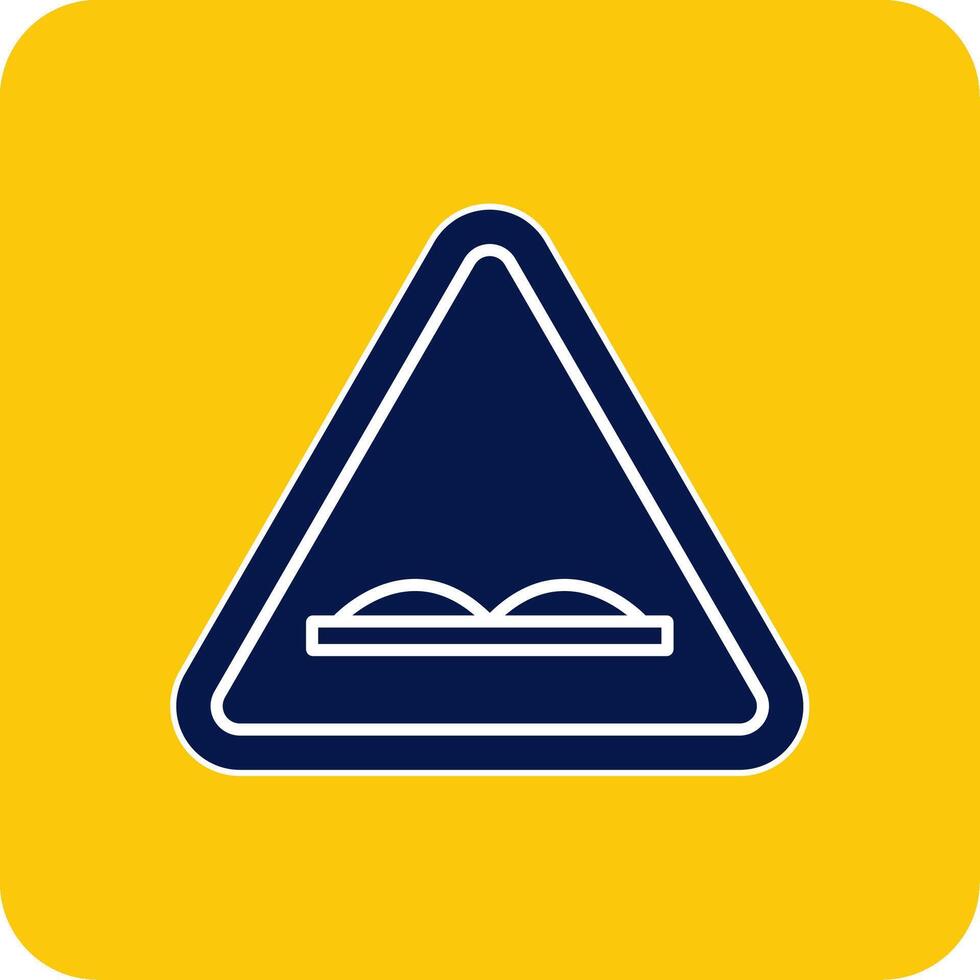 Uneven Glyph Square Two Color Icon vector