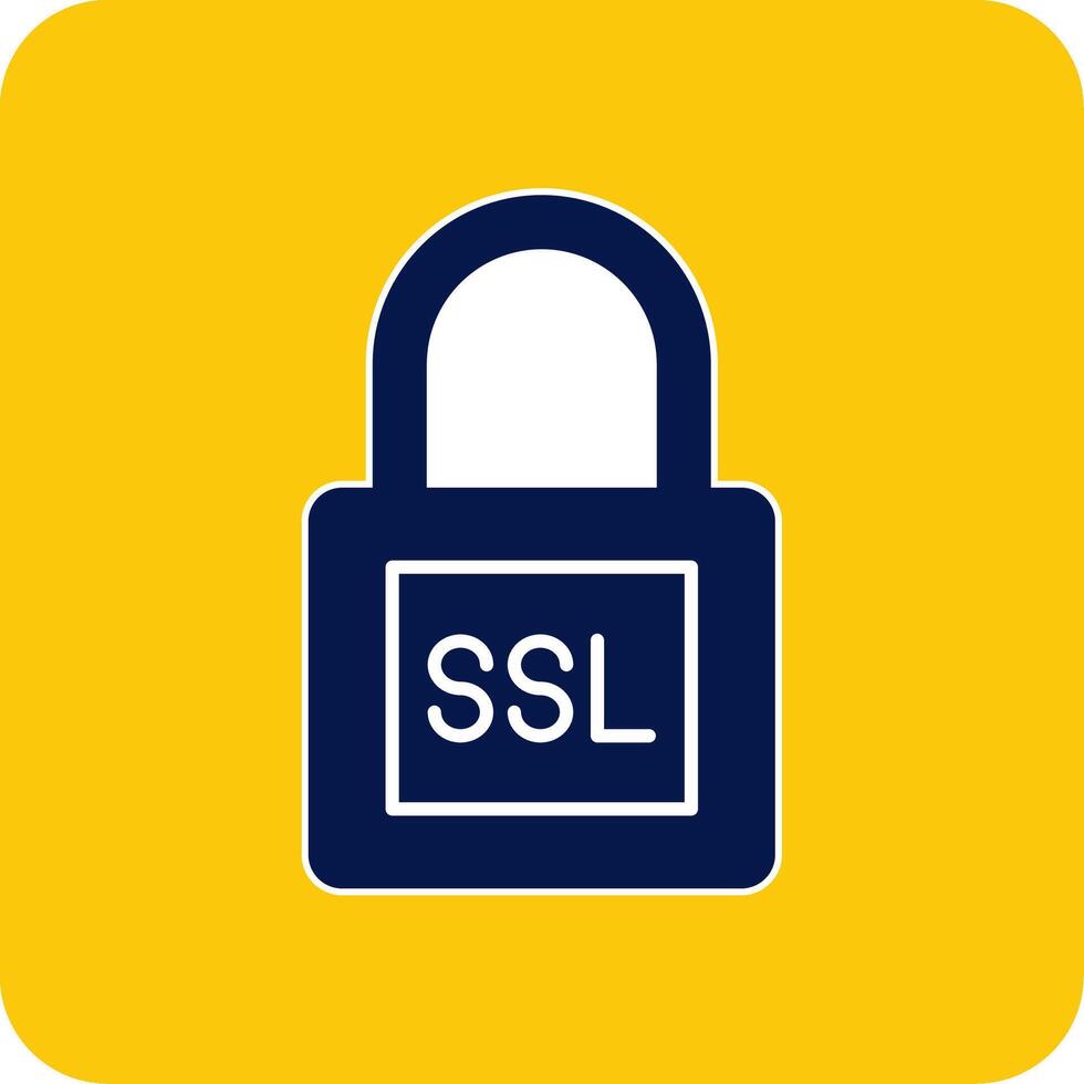 SSL Glyph Square Two Color Icon vector