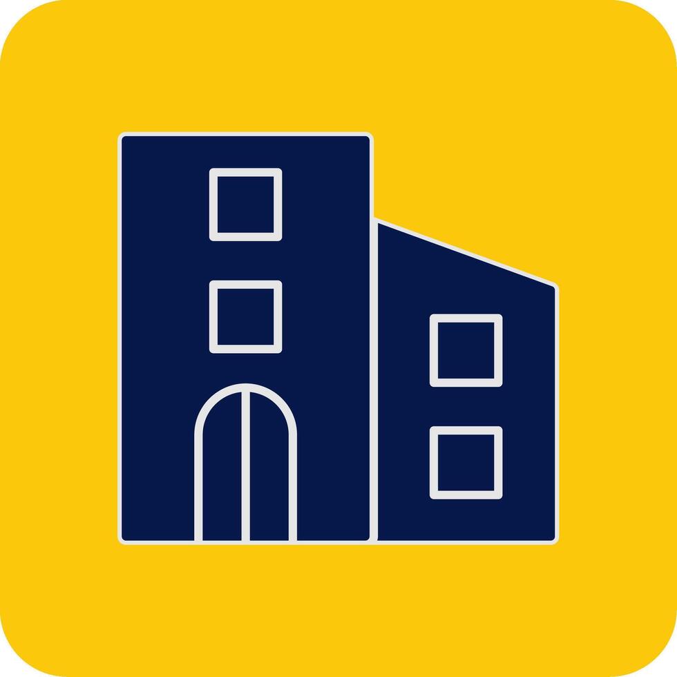 Urbanism Glyph Square Two Color Icon vector