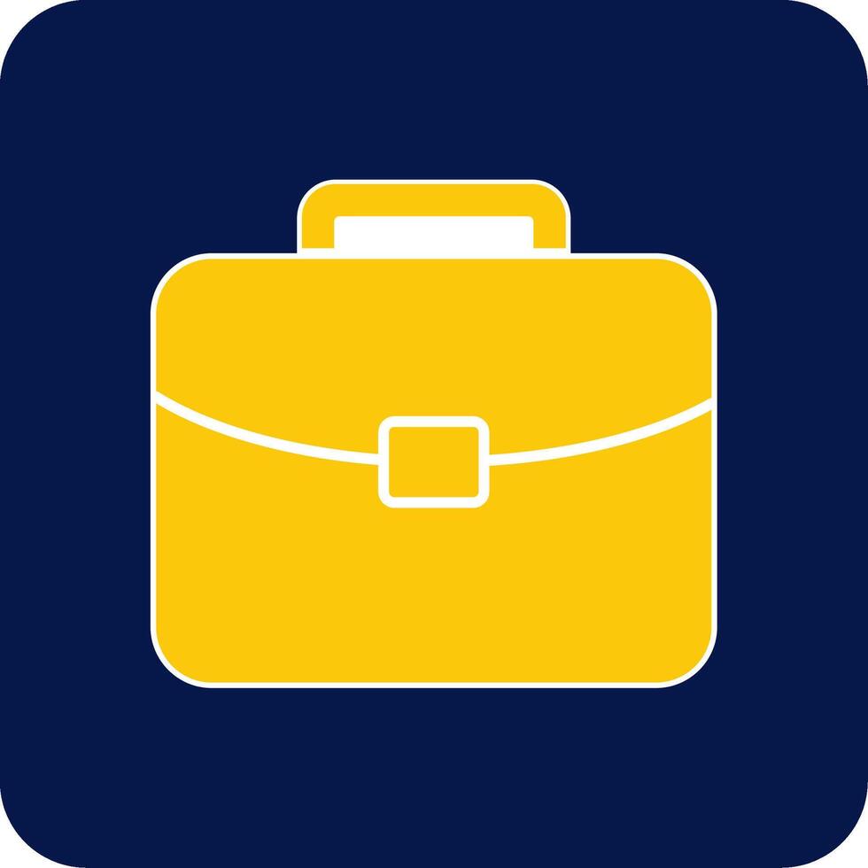 Brief Glyph Square Two Color Icon vector