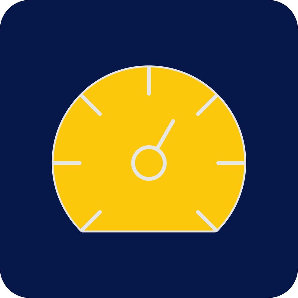 Speedometer Glyph Square Two Color Icon vector