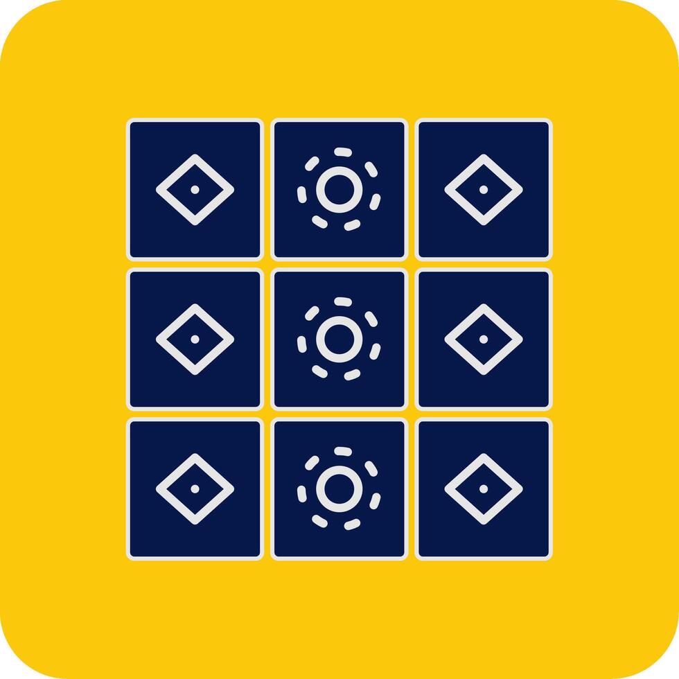 Tiles Glyph Square Two Color Icon vector