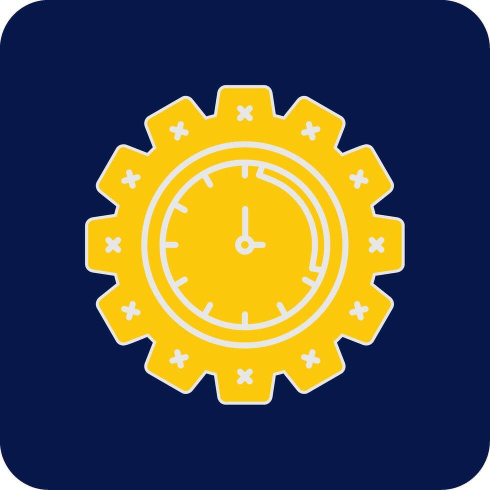 Time Management Glyph Square Two Color Icon vector